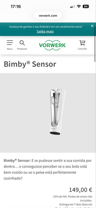 Bimby sensor novo em caixa selado