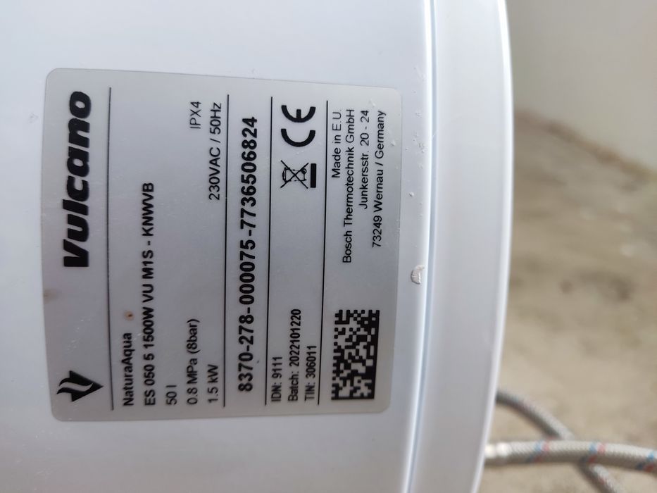 Termoaculador Vulcano NaturaAqua 50 ltd