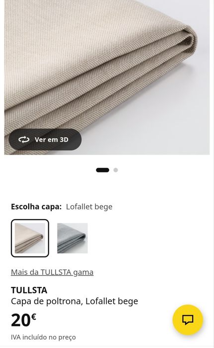 Poltrona Ikea Tullsta + Capa + Almofada