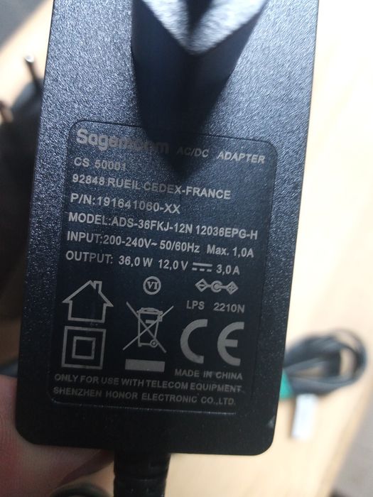 Електрошрот Блок питания оригинал Sagemcom адаптер 12В 12V 3A 36W