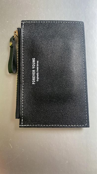 Forever Young Portfel Skóra Ekologiczna Czarny Na Karty