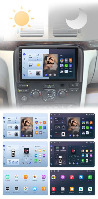 Rádio 9" android Volvo S80 de 1998 a 2006 CARPLAY WIFI GPS Novo