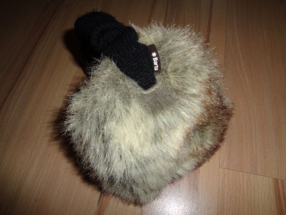 BARTS składane regulowane nauszniki futerkowe szare brązowe OMBRE