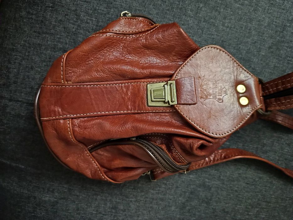 Skórzany plecaczek, plecak damski