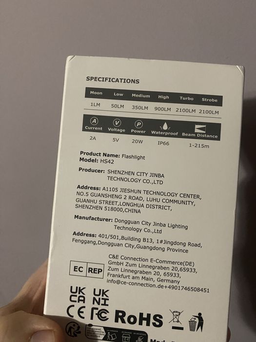 Тактичний налобний ліхтар з червоним світлом