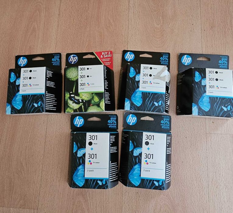 Tinteiros HP 301 Originais Novos – Packs Selados