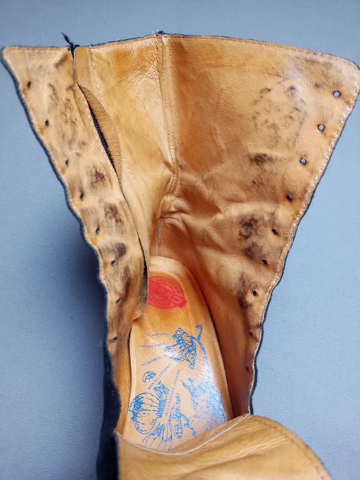 Buty sztyblety botki skórzane haft BRAKO