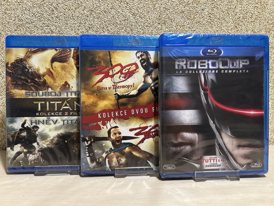 Blu-ray издания РобоКоп 1-4/300 спартанцев 1-2/Битва Титанов 1-2