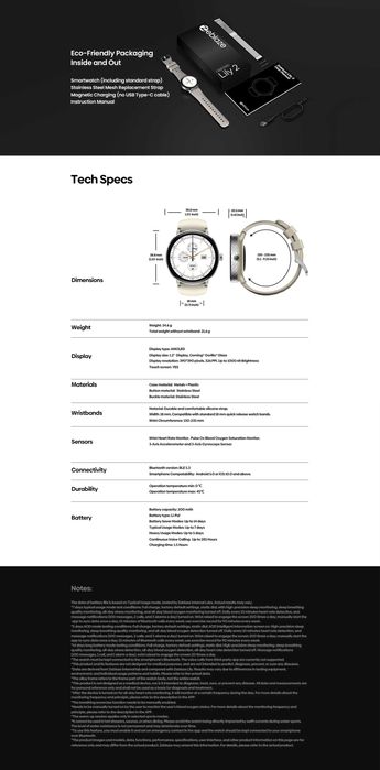 Smartwatch Zeblaze Lily 2 - róż/złoto