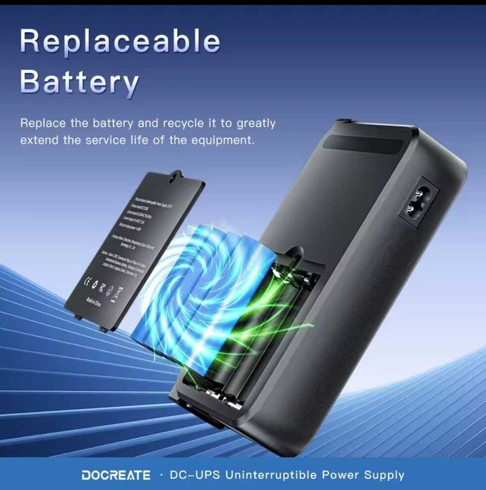 DOCREATE DC1036L - ДБЖ (UPS) для роутера та інш. (Без елем. живлення).