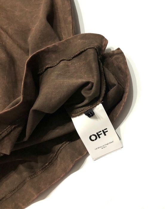 Off White t-shirt męski Brown