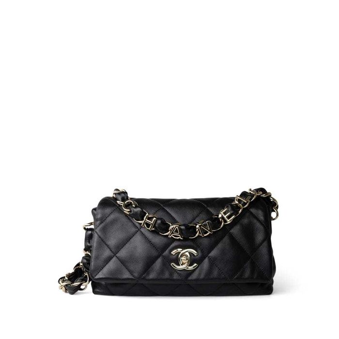 Torebka na ramię Chanel 21C Black Lambskin Limitowana edycja