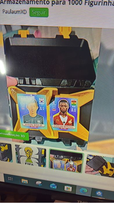 Caixa para guardar cromos Panini Mundial