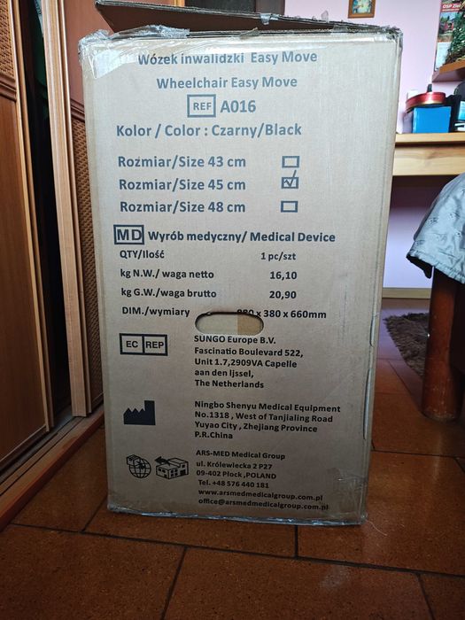 Aluminiowy Wózek Inwalidzki - Easy Move A016