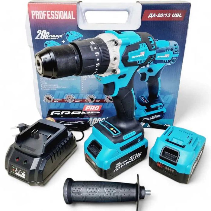 Аккумуляторний ударний шуруповерт Гранд ДА-20/13 UBL (бесщеточный)