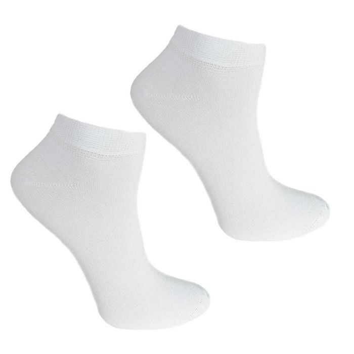 Skarpetki stopki 38-41 damskie bawełniane 3-pak białe