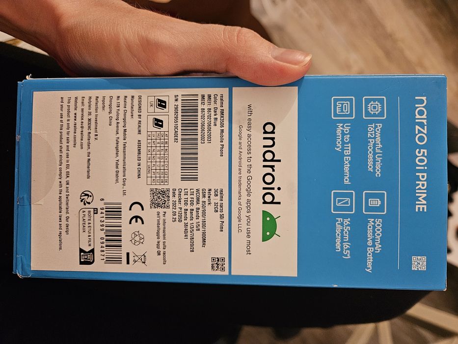 Smartphone Realme Narzo 50i prime Nowy!