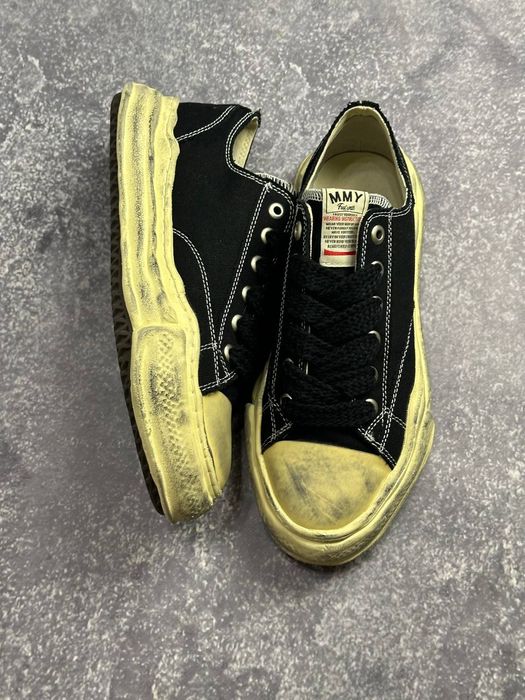 MMY Maison Mihara Yasuhiro кеди кеды черные distressed 43 28 27,5 27
