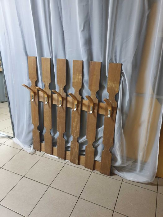 Wieszak drewniany ścienny nascienny brazowy wieszaczek garderoba