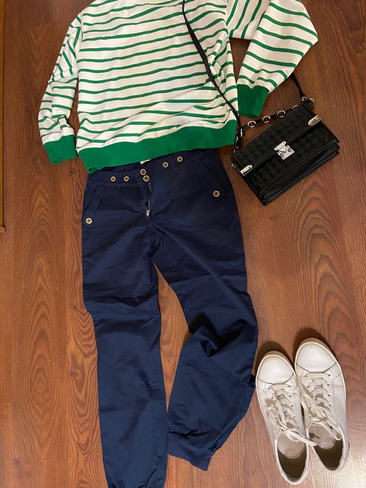 Фірмові Котонові штани Plaza Italia з манжетом