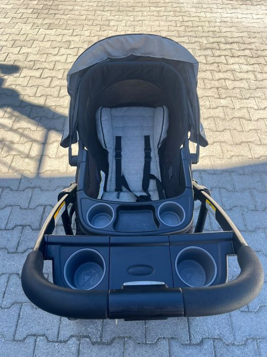 Conjunto Carrinho + ovo + isofix + alcofa Graco