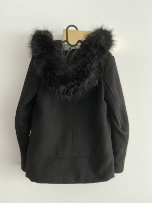 Casaco preto com capuz zara XS