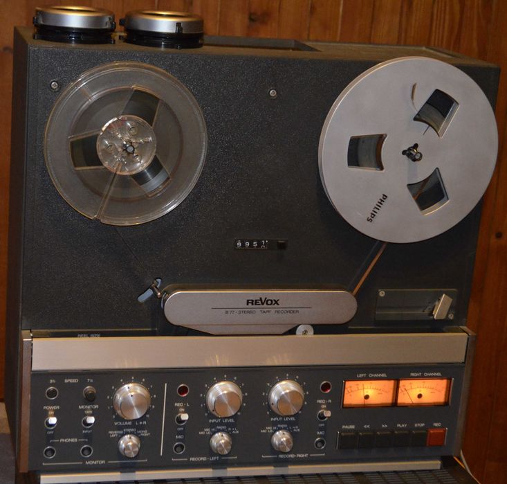 Studer  Revox B 77  4-ścieżkowy Magnetofon szpulowy oryg.+ osłona +NAB`y