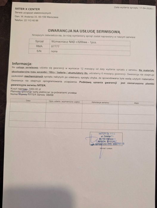 NAD 326BEE po pełnym serwisie 1 rok gwarancji