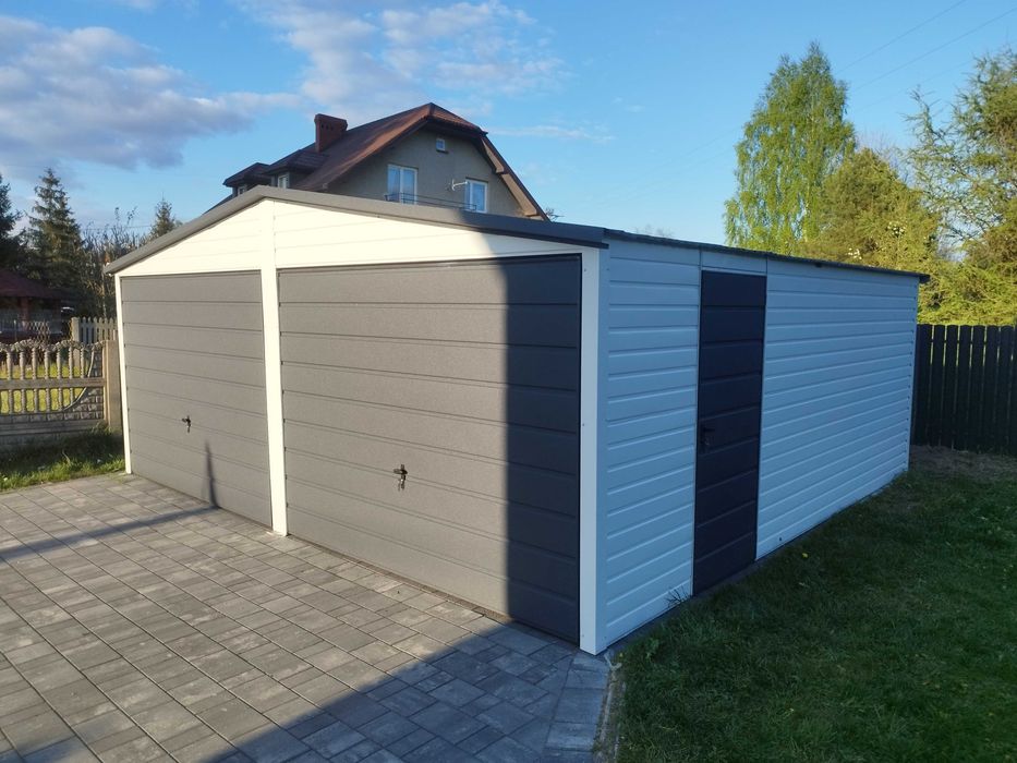Garaż blaszany 6x5 Dwustanowiskowy Profil /Ry-Stal