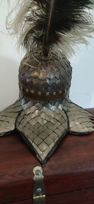 Nowy stalowy zdobiony inkrustowany hełm  Jana III Sobieskiego larp