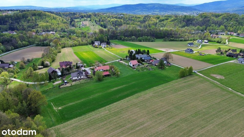 Działka inwestycyjna | 105 arów | Babica gm. Wadowice | RZ + las - Widok 2