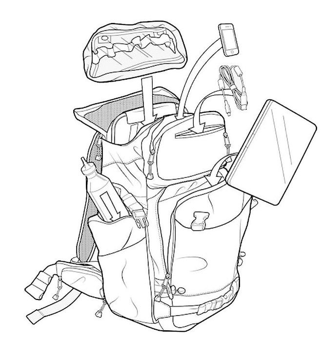 mochila Burton Focus preta para fotografia