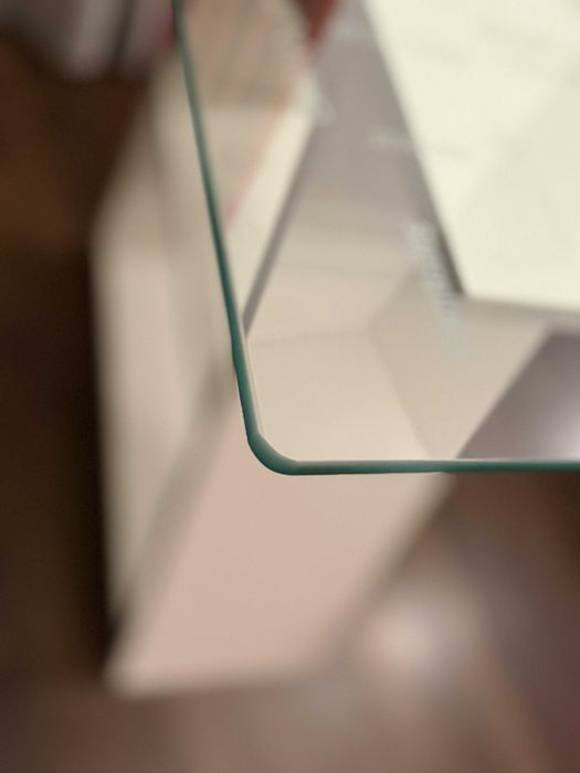 IKEA Table with Trestles and Glass Top64738836155267124