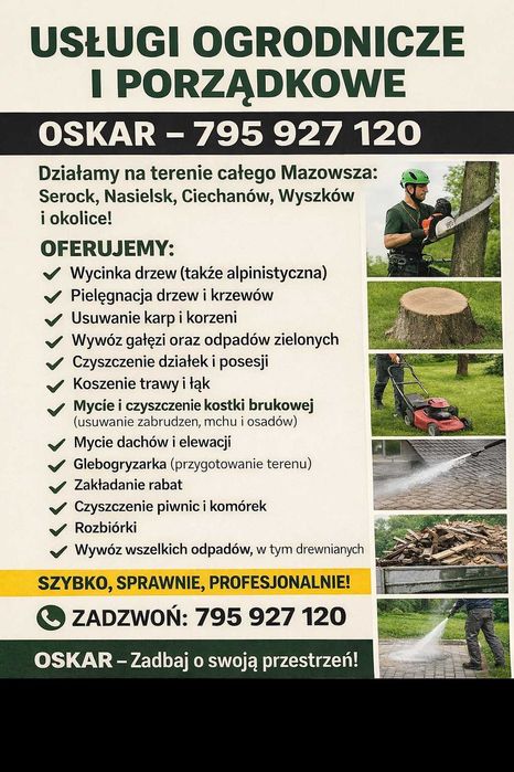 Wycinka pielęgnacja  drzew