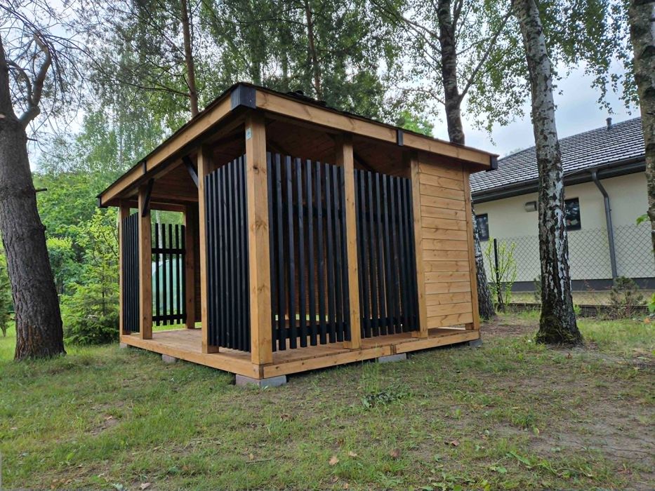 Domek narzędziowy • • • • G10 z werandą • • • • 4x7 m nowoczesny DREWNOTRIK