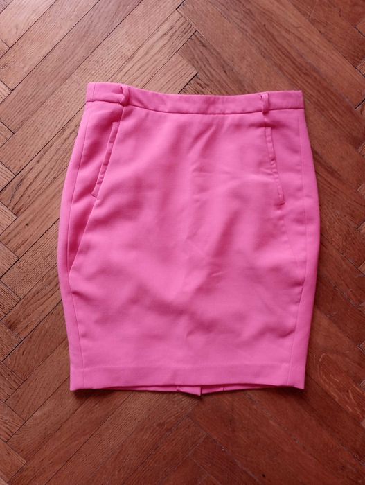 Różowa fuksjowa spódniczka spódnica ołówkowa mini reserved roz. 34 XS