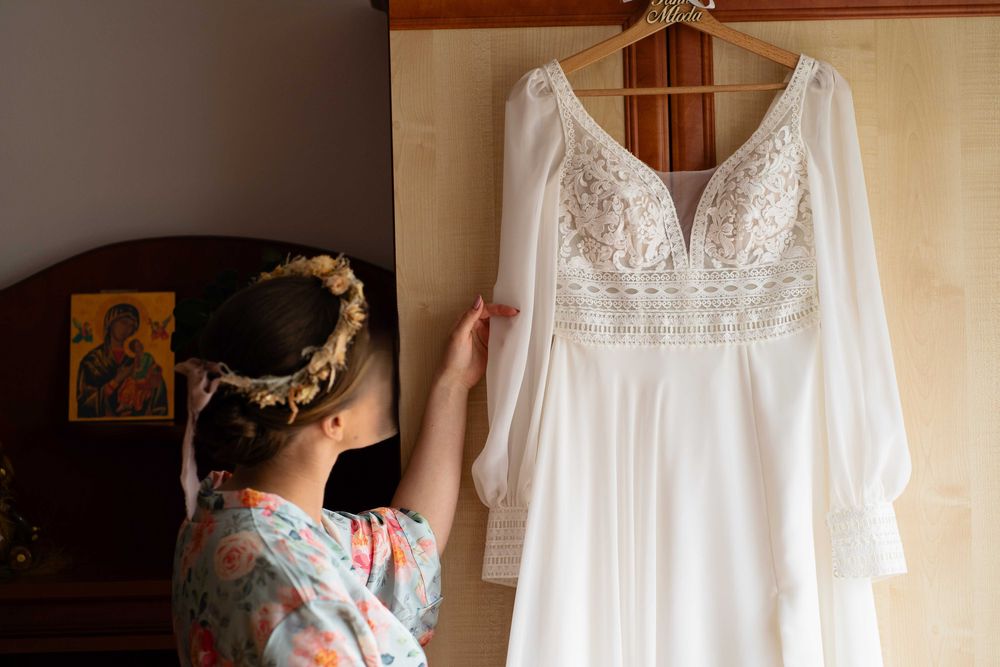 Suknia ślubna (używana) w stylu rustykalnym / boho