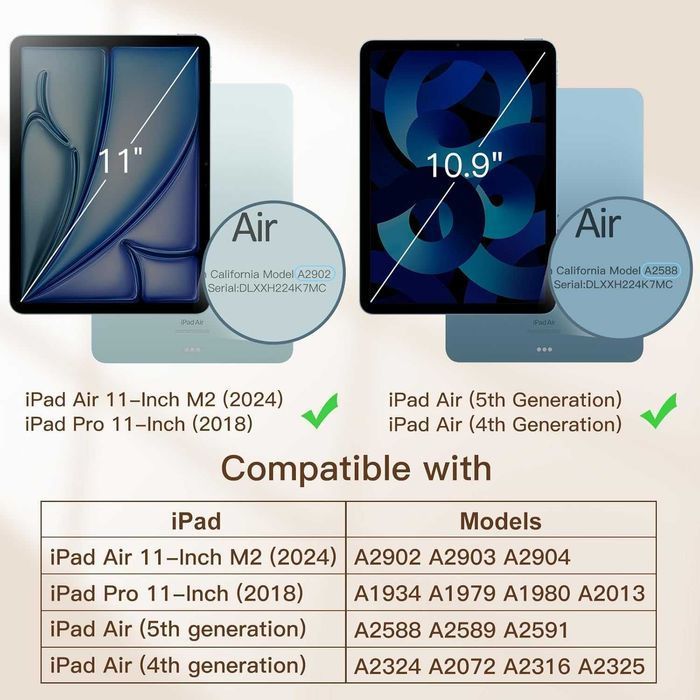 ESR Rebound Magnetic etui iPad Air 11 2024 iPad Air 6/5/4 niebieskie