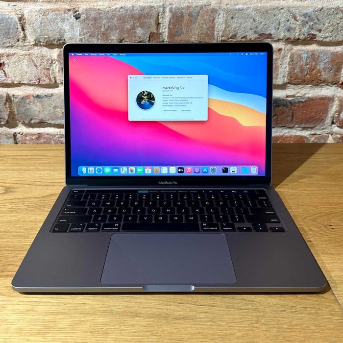  Apple MacBook Pro 13" 2020 Gray i5 16GB 512GB Idealny VAT 23% Gwar.