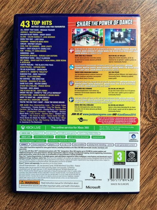 Just Dance 2016 Kinect XboX 360