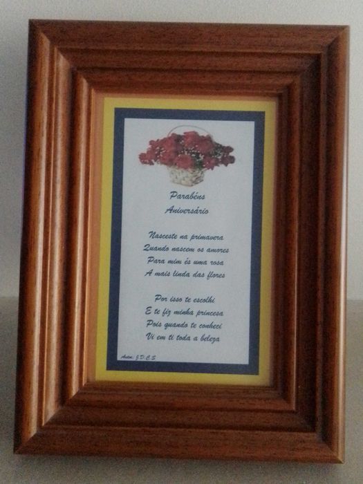 Quadro de parabéns/ aniversário.