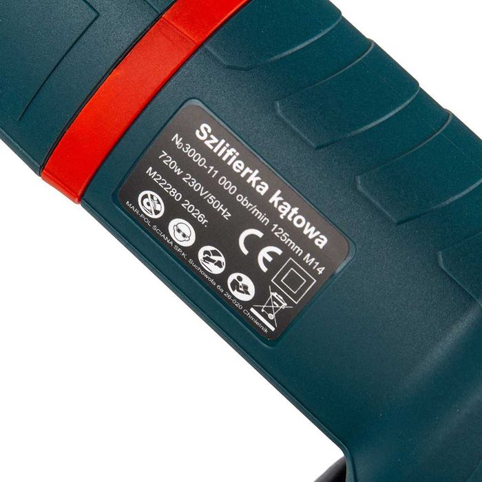 Szlifierka kątowa 125mm 720 w z regulacją