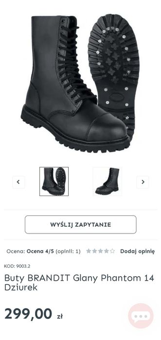 buty Glany rozmiar 38