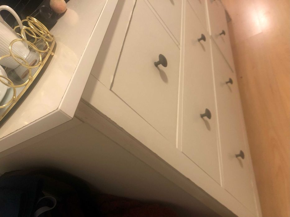 Cómoda grande branca IKEA HEMNES com 8 gavetas