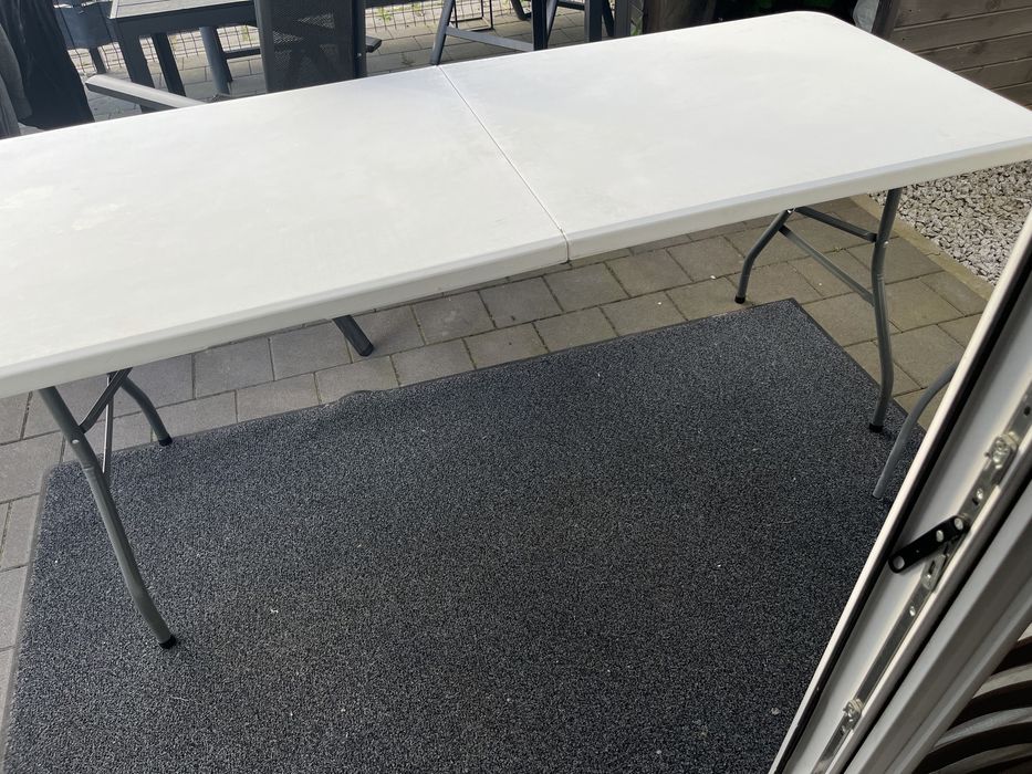 Rozkladany stol bialy 180x74