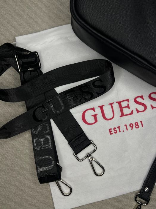 Чоловіча сумка Guess через плече | Клатч Гесс месенджер барсетка 2в1
