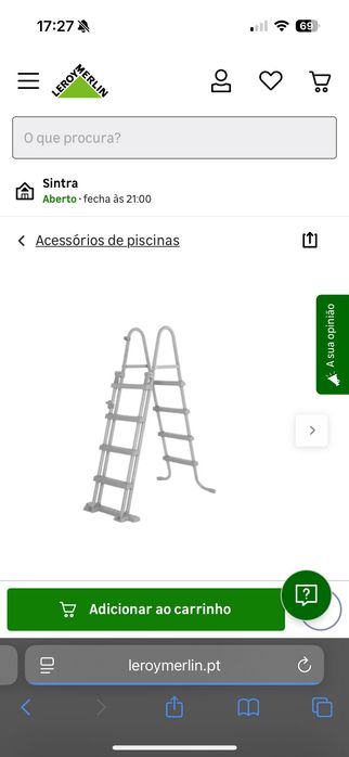Escada para piscina