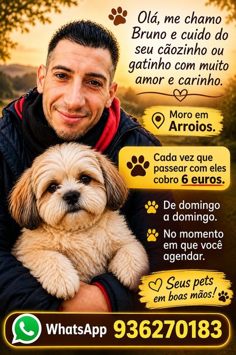 Passeador de cães e gatos.