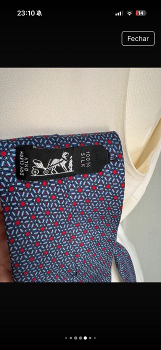 Gravata Hermès Azul