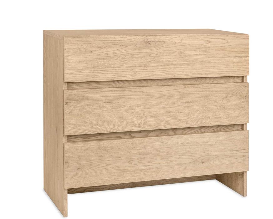 Komoda ESSENZIO dąb Cremona – mała komoda z 3 szufladami
